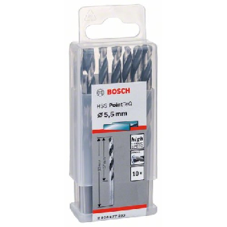 Metallspiralbohrer HSS PointTeQ, DIN 338, 5,5 mm, 10er-Pack-Beschreibung lesen