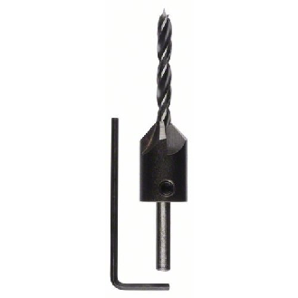 Holzspiralbohrer mit 90°-Senker, 5 mm, 16 mm-Beschreibung lesen