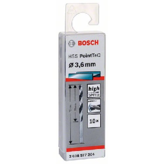 Metallspiralbohrer HSS PointTeQ, DIN 338, 3,6 mm, 10er-Pack-Beschreibung lesen