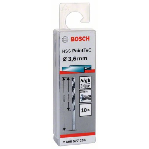 Metallspiralbohrer HSS PointTeQ, DIN 338, 3,6 mm, 10er-Pack-Beschreibung lesen