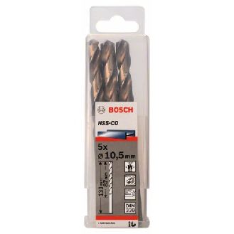 Metallbohrer HSS-Co, DIN 338, 10,5 x 87 x 133 mm, 5er-Pack-Beschreibung lesen