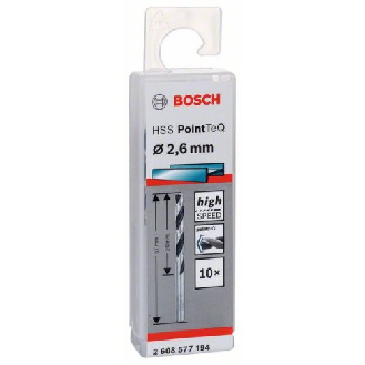 Metallspiralbohrer HSS PointTeQ, DIN 338, 2,6 mm, 10er-Pack-Beschreibung lesen