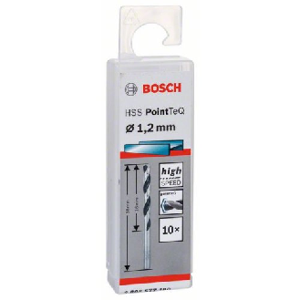 Metallspiralbohrer HSS PointTeQ, DIN 338, 1,2 mm, 10er-Pack-Beschreibung lesen
