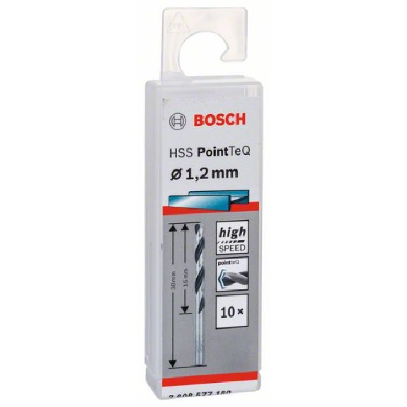 Metallspiralbohrer HSS PointTeQ, DIN 338, 1,2 mm, 10er-Pack-Beschreibung lesen