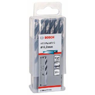 Metallspiralbohrer HSS PointTeQ, DIN 338, 6,2 mm, 10er-Pack-Beschreibung lesen
