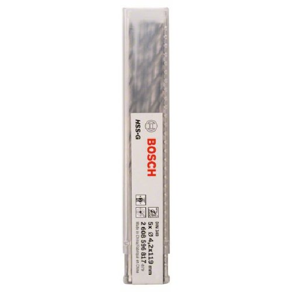Metallbohrer HSS-G, DIN 340, 4,2 x 78 x 119 mm, 5er-Pack-Beschreibung lesen