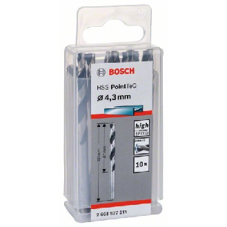 Metallspiralbohrer HSS PointTeQ, DIN 338, 4,3 mm, 10er-Pack-Beschreibung lesen