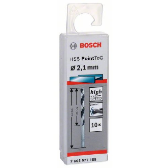 Metallspiralbohrer HSS PointTeQ, DIN 338, 2,1 mm, 10er-Pack-Beschreibung lesen