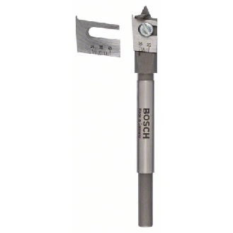 Flachfräsbohrer, verstellbar, Sechskant 15 - 45 mm, 25 - 45 mm, 120 mm-Beschreibung lesen
