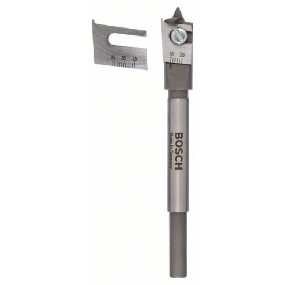 Flachfräsbohrer, verstellbar, Sechskant 15 - 45 mm, 25 - 45 mm, 120 mm-Beschreibung lesen