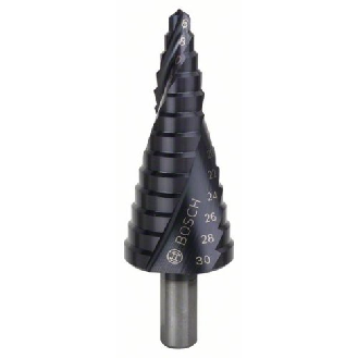 Stufenbohrer HSS-AlTiN, 6 - 30 mm, 10 mm, 93,5 mm, 13 Stufen-Beschreibung lesen