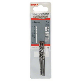 Betonbohrer CYL-3, 4 x 40 x 75 mm, d 3,3 mm, 3er-Pack-Beschreibung lesen