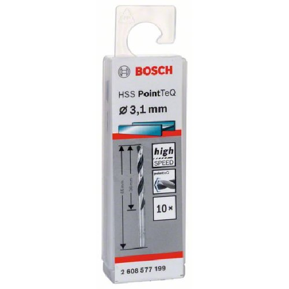 Metallspiralbohrer HSS PointTeQ, DIN 338, 3,1 mm, 10er-Pack-Beschreibung lesen