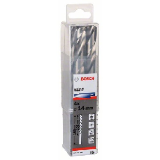 Metallbohrer HSS-G, DIN 338 mit reduziertem Schaft, 14 x 108 x 160 mm, 4er-Pack-Beschreibung lesen