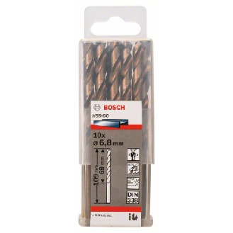 Metallbohrer HSS-Co, DIN 338, 6,8 x 69 x 109 mm, 10er-Pack-Beschreibung lesen