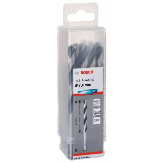 Metallspiralbohrer HSS PointTeQ, DIN 338, 7,6 mm, 10er-Pack-Beschreibung lesen