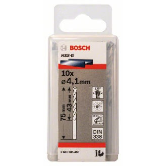 Metallbohrer HSS-G, DIN 338, 4,1 x 43 x 75 mm, 10er-Pack-Beschreibung lesen
