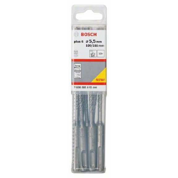 Hammerbohrer SDS-plus-5, 5,5 x 100 x 165 mm, 10er-Pack-Beschreibung lesen