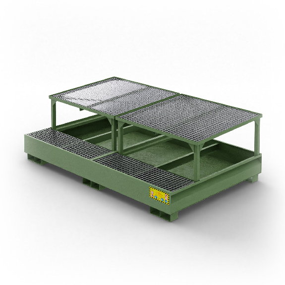 Auffangwanne für 2 IBC à 1000 Liter - Grün Auffangwanne für 2 IBC à 1000 Liter - Grün-Beschreibung lesen