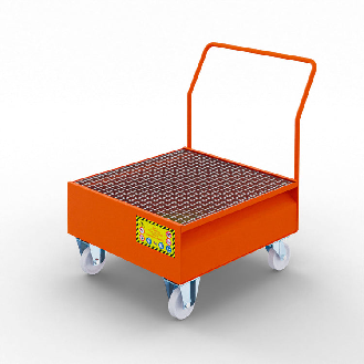 Bac de récupération mobile pour fût de 200 litres-Lire la description