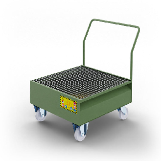 Bac de récupération mobile pour fût de 200 litres-Lire la description