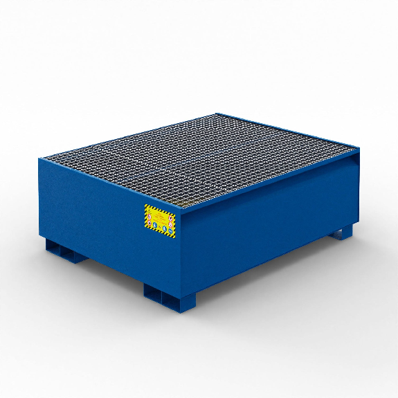 Bac de récupération pour 1 citerne IBC en acier de 1000 litres - Bleu Bac de récupération pour 1 citerne IBC en acier de 1000 litres - Bleu-Lire la description