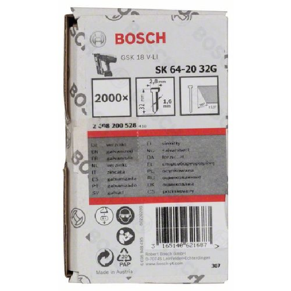 Senkkopf-Stift SK64 20G, 32 mm verzinkt-Beschreibung lesen