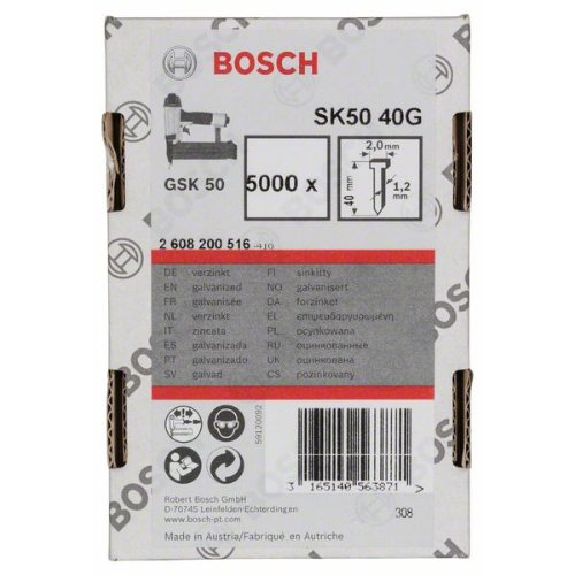 Senkkopf-Stift SK50 40G, 1,2 mm, 40 mm, verzinkt-Beschreibung lesen