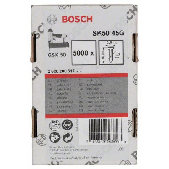 Senkkopf-Stift SK50 45G, 1,2 mm, 45 mm, verzinkt-Beschreibung lesen