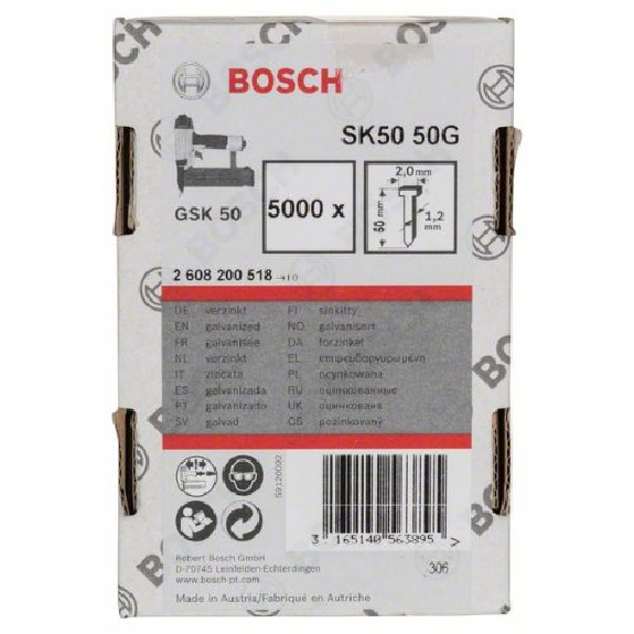 Senkkopf-Stift SK50 50G, 1,2 mm, 50 mm, verzinkt Senkkopf-Stift SK50 50G, 1,2 mm, 50 mm, verzinkt-Beschreibung lesen