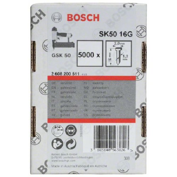 Senkkopf-Stift SK50 16G, 1,2 mm, 16 mm, verzinkt-Beschreibung lesen