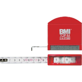 Taschenbandmaß mit Sichtfenster x 13mm weiss-Beschreibung lesen