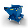 Volquete contenedor con ruedas de 450 lt- Azul