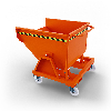 Volquete contenedor con ruedas de 450 lt- Naranja