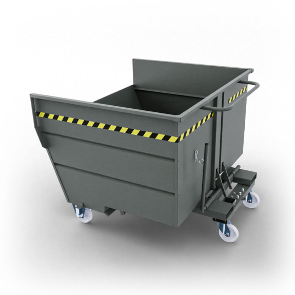 Benna ribaltabile con ruote 1600L-Leggi tutto