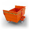Volquete contenedor con ruedas de 2000 lt- Naranja