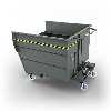 Volquete contenedor con ruedas de 1350 lt- Gris