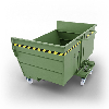 Volquete contenedor con ruedas de 2000 lt- Verde
