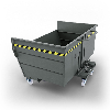 Benna ribaltabile con ruote da 2000 lt- Grigio