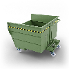 Benne basculante avec roulettes de 1600 lt- Vert