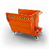 Volquete contenedor con ruedas de 1000 lt- Naranja