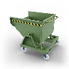 Benne basculante avec roulettes de 450 lt- Vert