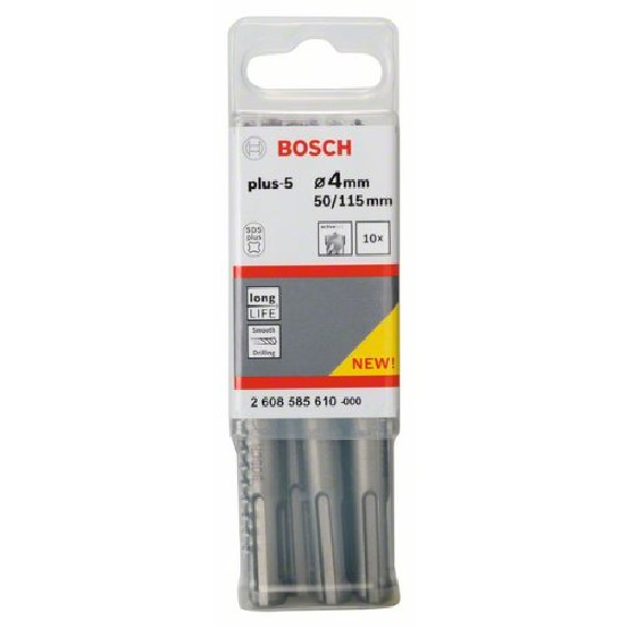 Hammerbohrer SDS-plus-5, 4 x 50 x 115 mm, 10er-Pack-Beschreibung lesen