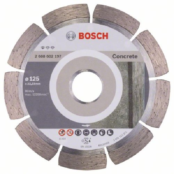Diamanttrennscheibe Standard for Concrete, 125 x 22,23 x 1,6 x 10 mm, 1er-Pack Diamanttrennscheibe Standard for Concrete, 125 x 22,23 x 1,6 x 10 mm, 1er-Pack-Beschreibung lesen