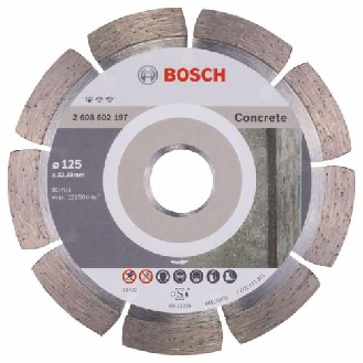 Diamanttrennscheibe Standard for Concrete, 125 x 22,23 x 1,6 x 10 mm, 1er-Pack-Beschreibung lesen