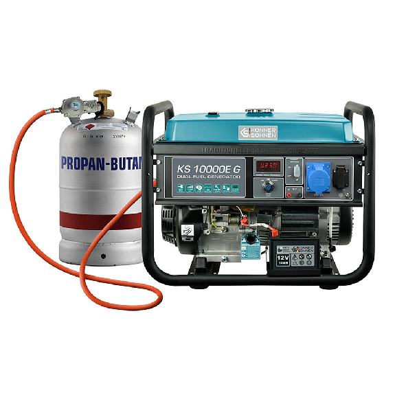 LPG/Benzin-Generator KS 10000E G Betriebsspannung, V 230 Höchstleistung, kW 8.0-Beschreibung lesen