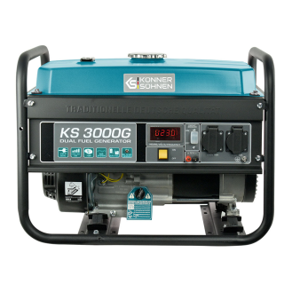LPG/Benzin-Generator KS 3000G Betriebsspannung, V 230 Höchstleistung, kW 3.0-Beschreibung lesen