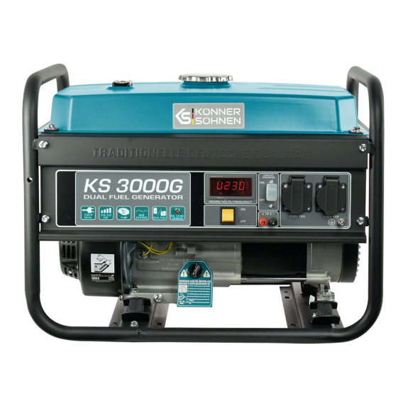 LPG/Benzin-Generator KS 3000G Betriebsspannung, V 230 Höchstleistung, kW 3.0 LPG/Benzin-Generator KS 3000G Betriebsspannung, V 230 Höchstleistung, kW 3.0-Beschreibung lesen