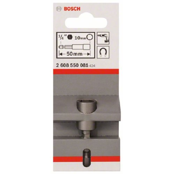 Steckschlüssel, 50 x 10 mm, M 6, mit Magnet-Beschreibung lesen