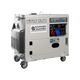 Diesel-Generator KS 9200HDES-1/3 ATSR (EURO V) Betriebsspannung 230/400 Höchstleistung/Nennleistung (230V), kW 6.5/6.0-Beschreibung lesen